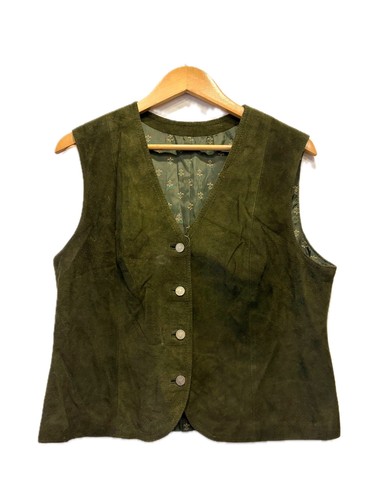 Vintage gilet vera pelle - in,