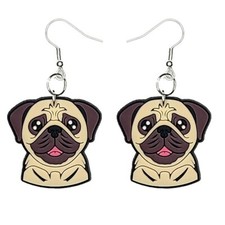Pug Puppy Dog Earrings