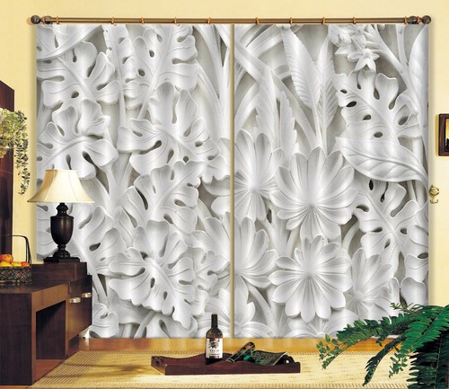 White carved leaves zhub301 - leaves,
