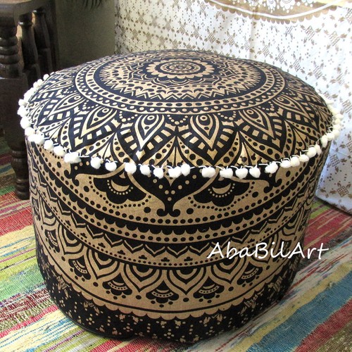 Copri pouf grande cotone - 22",