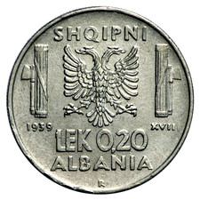 Albania 0,20 Lek 1939 Anno