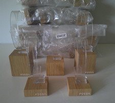 FOSSIL ESPOSITORE PORTA OROLOGIO LOTTO 5 PEZZI   WATCH DISPLAY STAND LOT OF 5