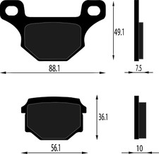 PASTIGLIE FRENO POSTERIORI