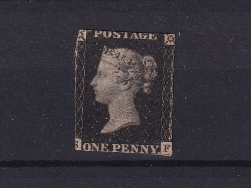 1840 penny black used - 1d,