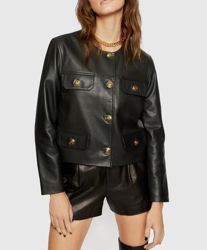 Giacca donna nera vera - , pelle