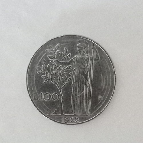 100 lire minerva 1962 - minerva, (pmd)