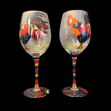 Set bicchieri da vino colorati