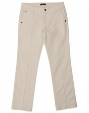 CNC COSTUME NAZIONALE donna jeans dritto W28 L28 bianco DY47