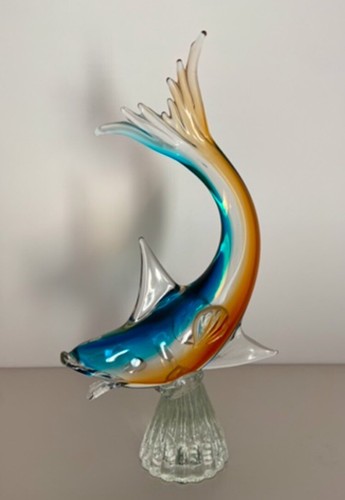 Scultura pesce vetro - in,