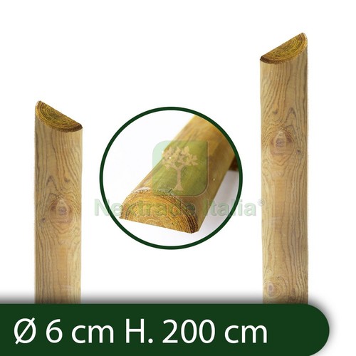 10pz mezzi pali legno - mezzi,