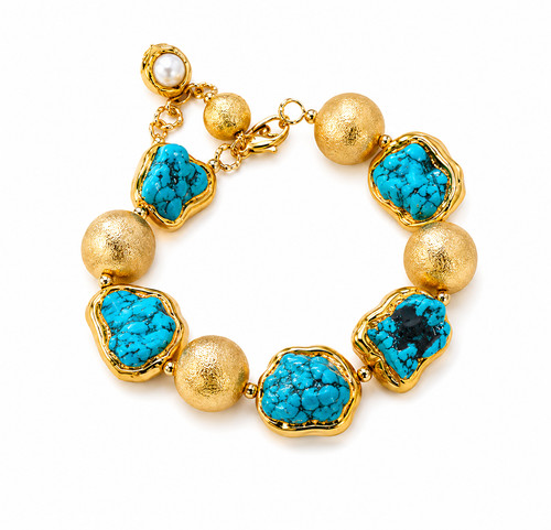 Bracciale con turchese - bracciale,