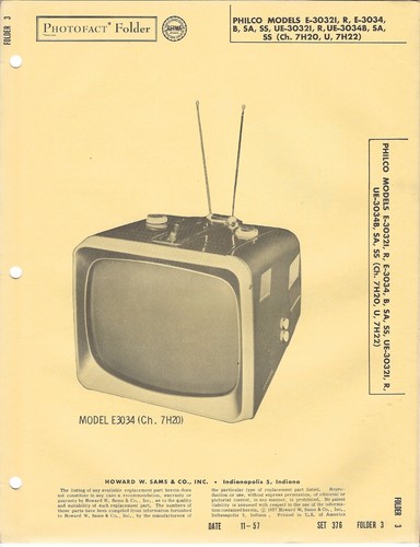 1957 philco 30321 tv - 1957, e-30321