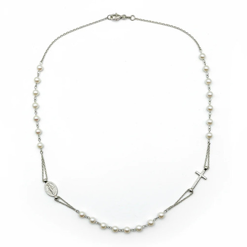 Collana rosario argento 925 - in,