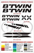 KIT Adesivi BTWIN Bici Alta qualità sticker decals Bike logo mountainbike B-TWIN