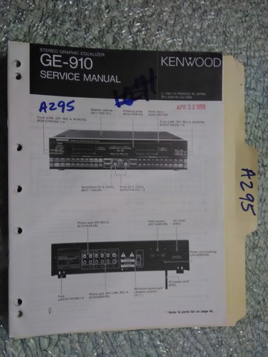 Kenwood 910 manuale - ge-910,