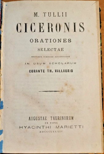 Tullii ciceronis orationes - m,