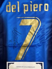 Italia - Maglia “home” Del Piero autografata con foto prova e coa