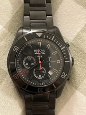 Orologio Bulova Uomo Marine Star 98B231 Acciaio Inox Nero