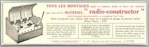 1928 radio constructor lyon - constructor,
