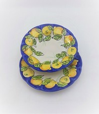SERVIZIO 18 PIATTI VIETRI 6 Posti Piano Frutta Fondo artigianali limoni