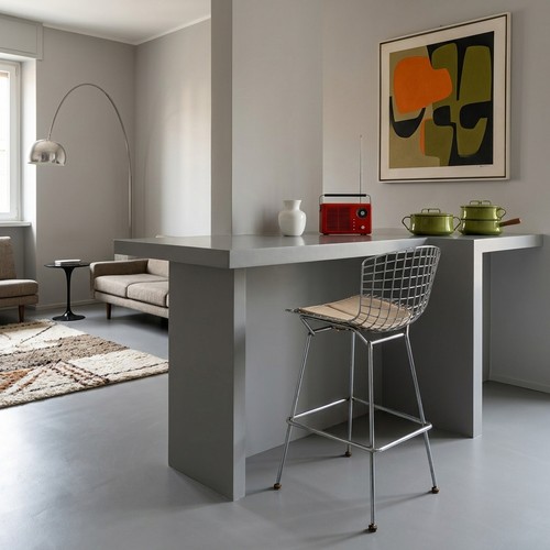 Sgabello vintage metallo - sgabello,