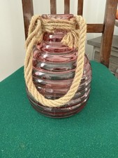 Vaso rosa in vetro tipo Decò