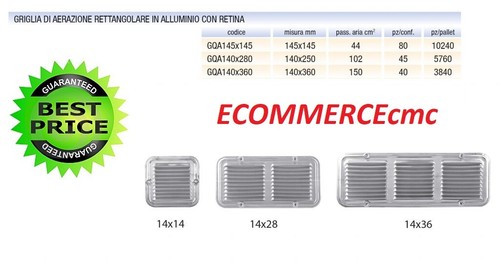 Griglia aerazione alluminio - griglia,