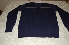 Pullover uomo, Blu e Grigio, 55% lana 10% cachemire, vedi misure, usato