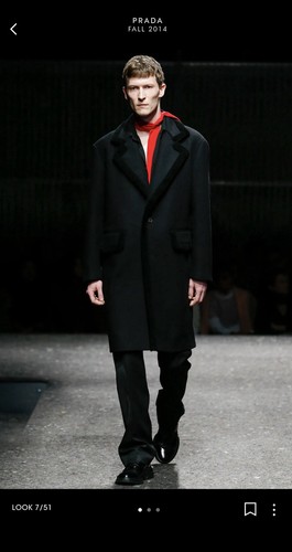 Cappotto prada shearling trim - shearling,