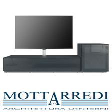 MOBILE IN VETRO PORTA TV FINO A 65" MUNARI NAKED GROUND GLASS - Chiama x sconto