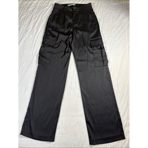 Pantaloni cargo zara neri raso - neri,