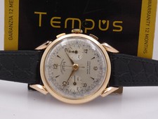 CRONOGRAFO TELDA SPIDER LUGS BICOMPAX ORO ROSA 18KT MANUALE ANNI '50 OROLOGIO