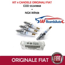 55249868 KIT 4 CANDELE ORIGINALI FIAT 500 GRANDE PUNTO 595 ABARTH NGK IKR9J8