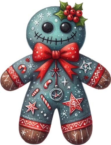 Bambola voodoo natalizia - , arte