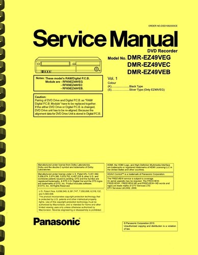Panasonic dmr ez49 veg - veg, vec