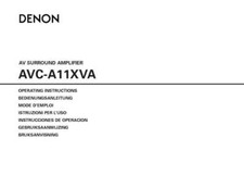 Denon AVC-A1XVA Amplificatore Manuale del proprietario
