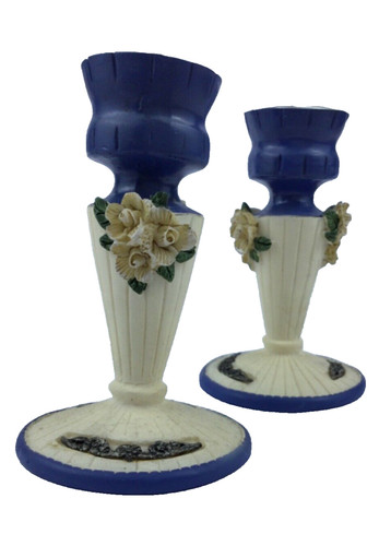Coppia portacandele marmo - in,