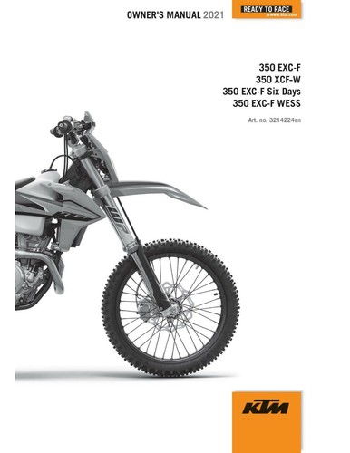 Ktm owners manual - manual, book