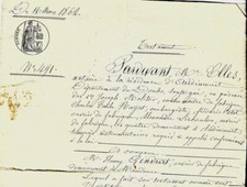 1862 mandeure testamento - mandeure,