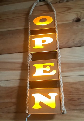 Insegna aperta luminosa - insegna,