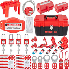 Kit Di Blocco Di Sicurezza per Attrezzatura Elettrica Lucchetti 42 Pezzi, 5 Tipi