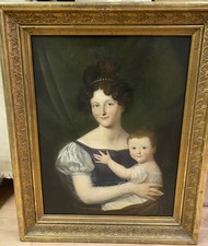 Antico Dipinto XIX Secolo  Raffigurante Ritratto - Dipinto Antico