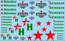 1:64 HOTWHEELS Heineken set decalcomania ad acqua