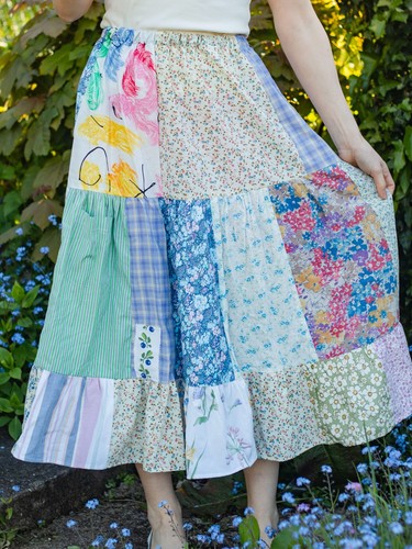 Maxi gonna lunga patchwork