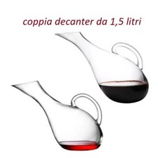 set 2 decanter cigno caraffa