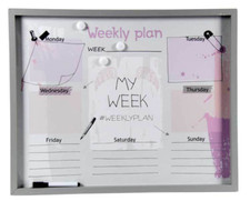 LAVAGNA LAVAGNETTA MEMO SETTIMANALE PARETE LEGNO PROMEMORIA PENNA CALAMITE 40*50