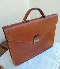 BRASS Cartella Pelle Borsa Brown Leather Suitcase  portadocumenti 24 ore OTTIMA!