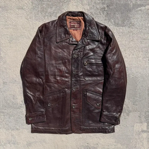 Giacca pelle marlboro vintage - pelle,