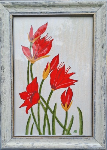 Dipinto mano con fiori - con,