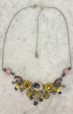 Collana vintage tessuto - collana,